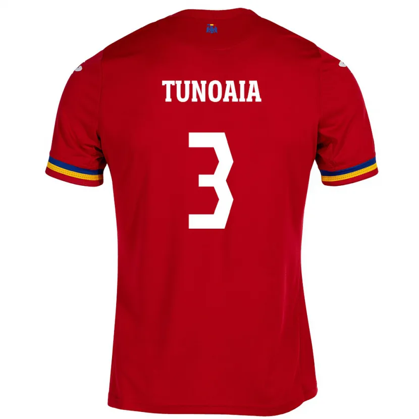 Danxen Femme Maillot Roumanie Alexandra Tunoaia #3 Rouge Tenues Extérieur 24-26 T-Shirt