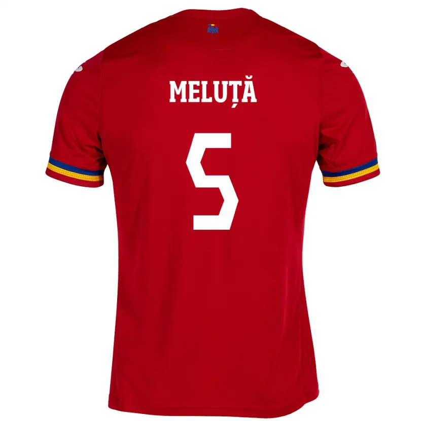 Danxen Femme Maillot Roumanie Teodora Meluță #5 Rouge Tenues Extérieur 24-26 T-Shirt