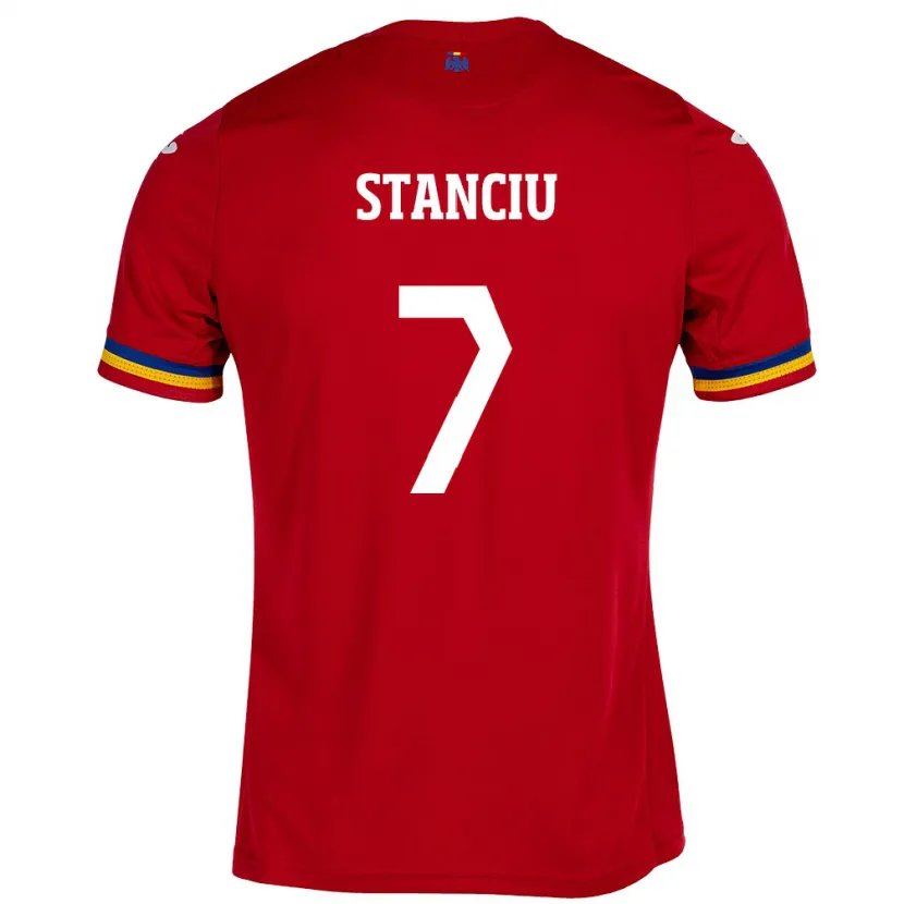 Danxen Femme Maillot Roumanie Ana Maria Stanciu #7 Rouge Tenues Extérieur 24-26 T-Shirt