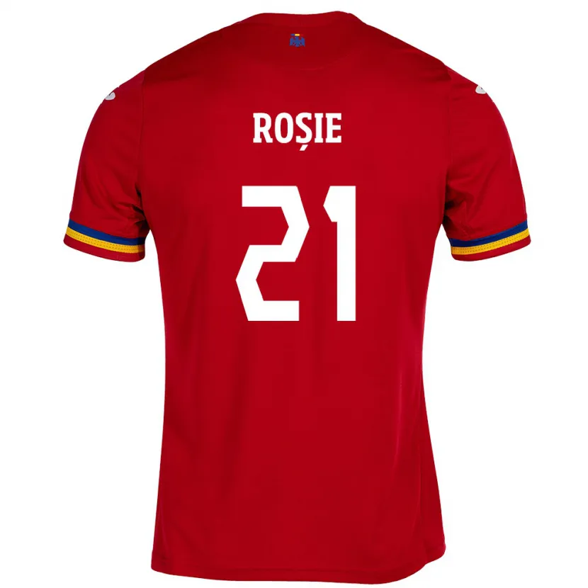 Danxen Femme Maillot Roumanie Genoveva Roșie #21 Rouge Tenues Extérieur 24-26 T-Shirt