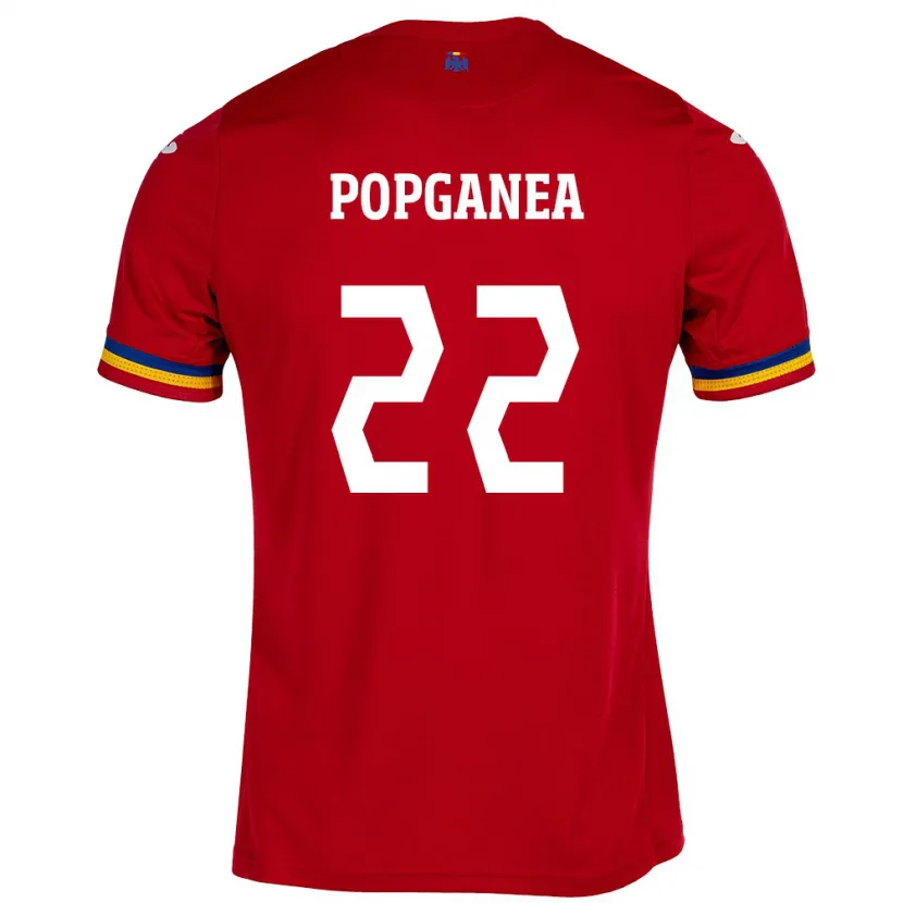 Danxen Femme Maillot Roumanie Mirela Pop-Ganea #22 Rouge Tenues Extérieur 24-26 T-Shirt