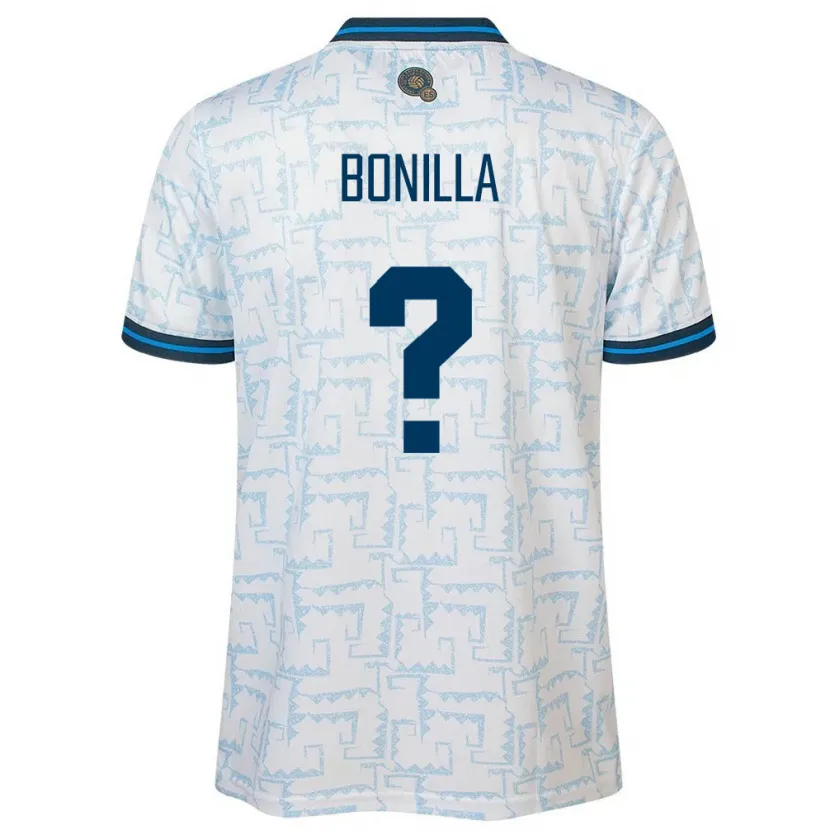 Danxen Femme Maillot Salvador Nelson Bonilla #0 Blanc Tenues Extérieur 24-26 T-Shirt