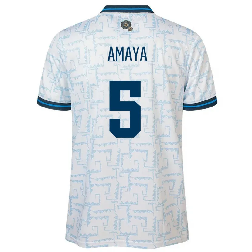 Danxen Femme Maillot Salvador Nicolle Amaya #5 Blanc Tenues Extérieur 24-26 T-Shirt