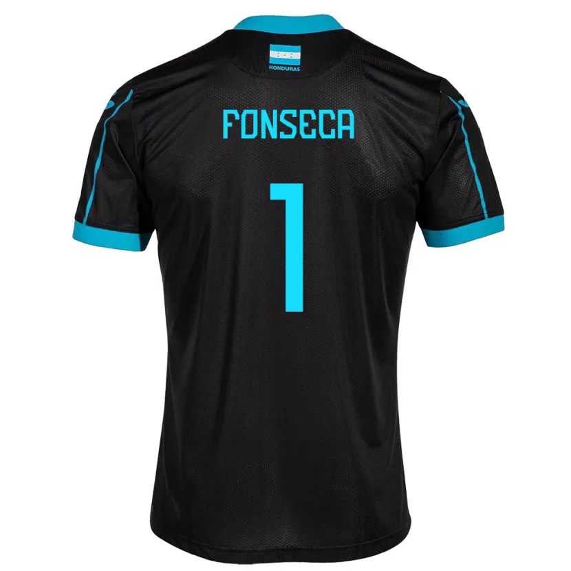 Danxen Femme Maillot Honduras Harold Fonseca #1 Noir Tenues Extérieur 24-26 T-Shirt