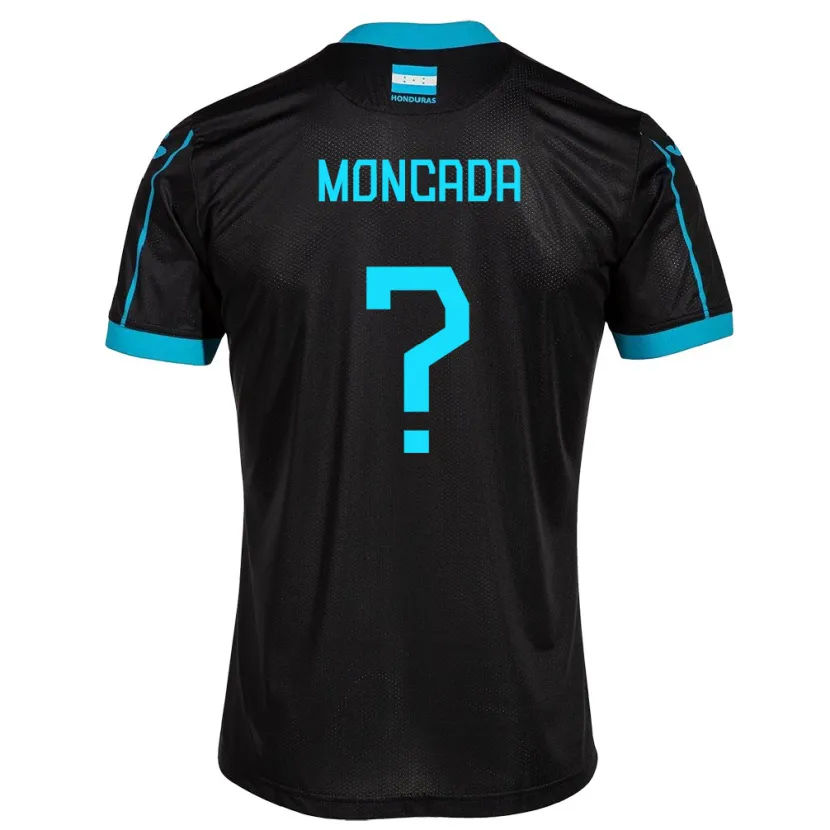Danxen Femme Maillot Honduras Linda Moncada #0 Noir Tenues Extérieur 24-26 T-Shirt