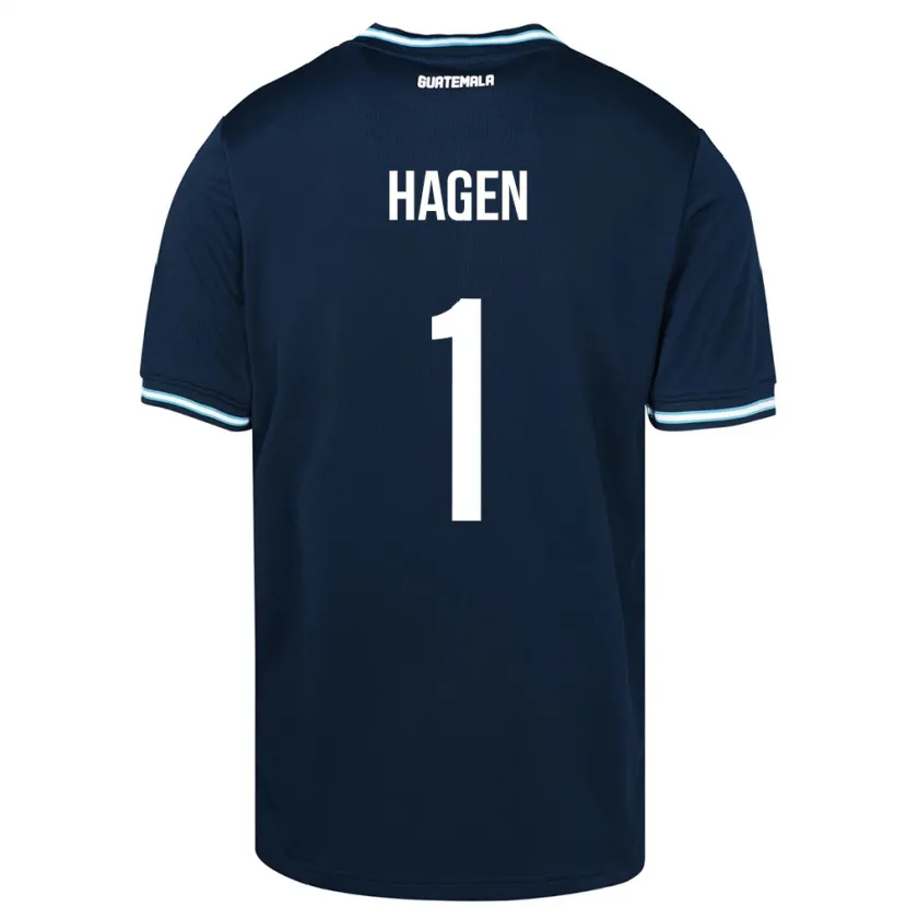Danxen Femme Maillot Guatemala Nicholas Hagen #1 Bleu Tenues Extérieur 24-26 T-Shirt