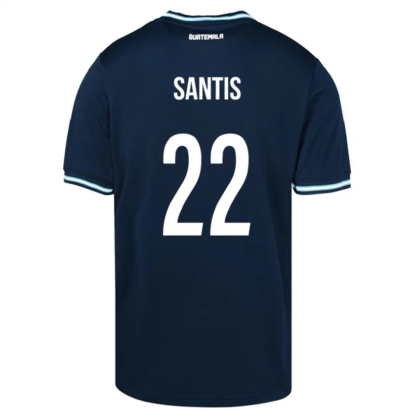 Danxen Femme Maillot Guatemala Diego Santis #22 Bleu Tenues Extérieur 24-26 T-Shirt