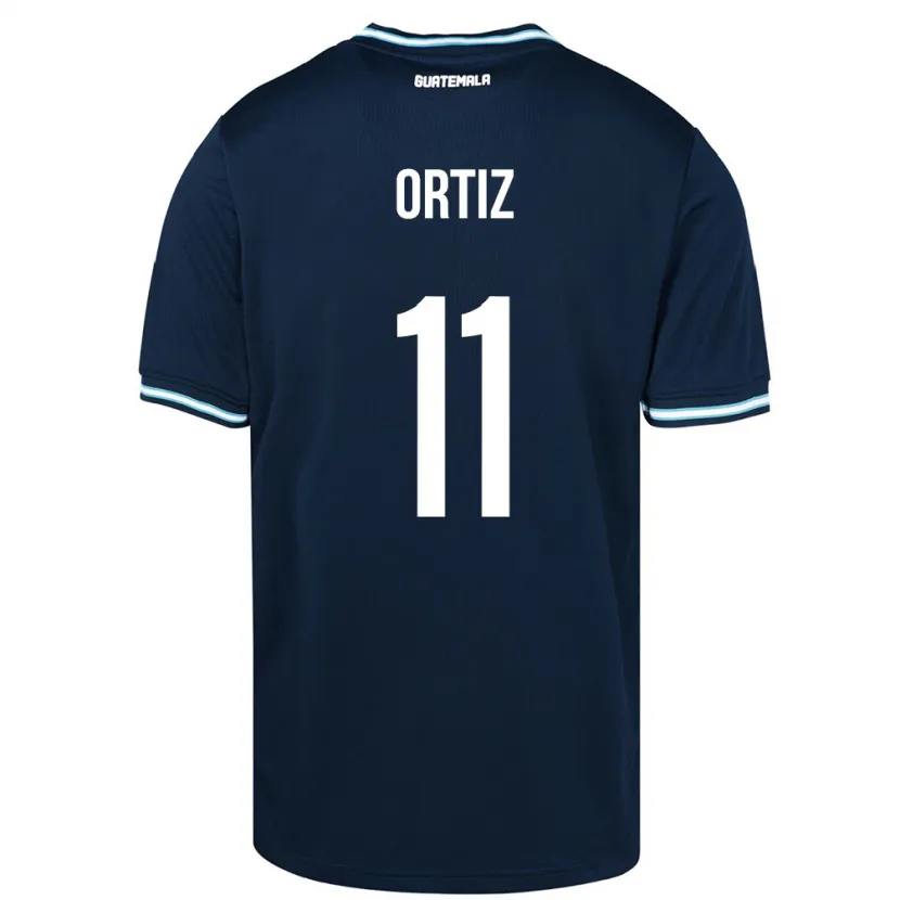 Danxen Femme Maillot Guatemala Andersson Ortiz #11 Bleu Tenues Extérieur 24-26 T-Shirt