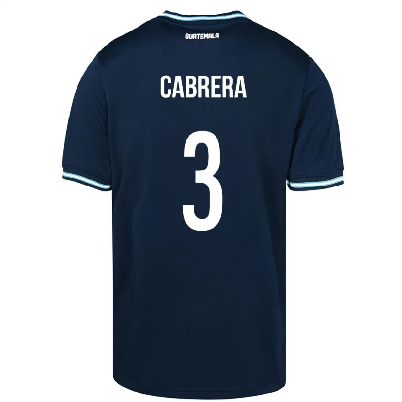Danxen Femme Maillot Guatemala Gabriel Cabrera #3 Bleu Tenues Extérieur 24-26 T-Shirt