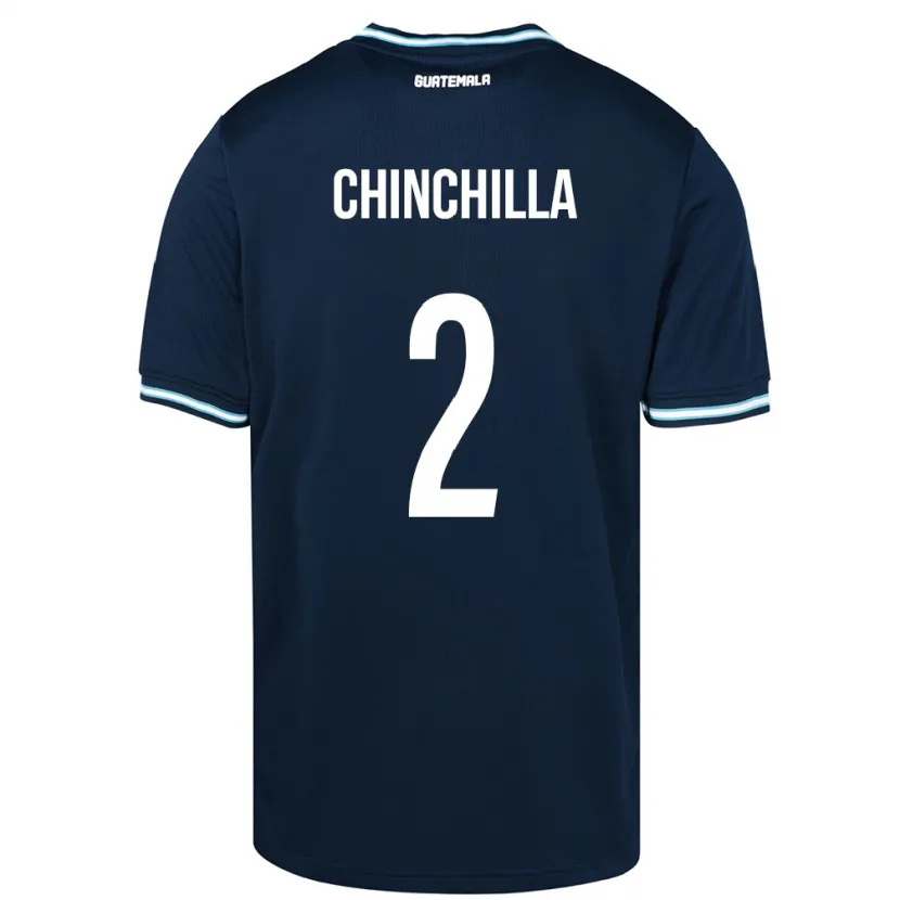 Danxen Femme Maillot Guatemala Nicolás Chinchilla #2 Bleu Tenues Extérieur 24-26 T-Shirt