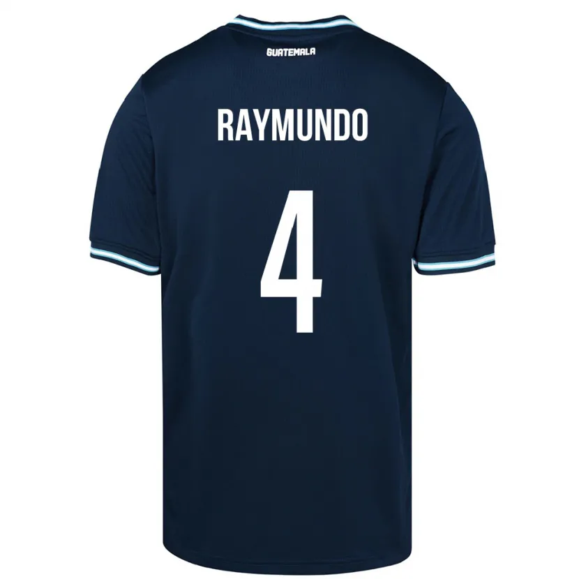 Danxen Femme Maillot Guatemala Cristopher Raymundo #4 Bleu Tenues Extérieur 24-26 T-Shirt