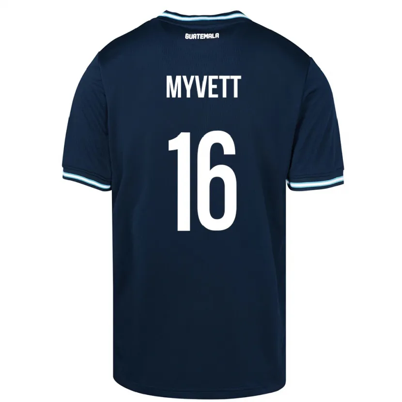 Danxen Femme Maillot Guatemala Jemery Myvett #16 Bleu Tenues Extérieur 24-26 T-Shirt