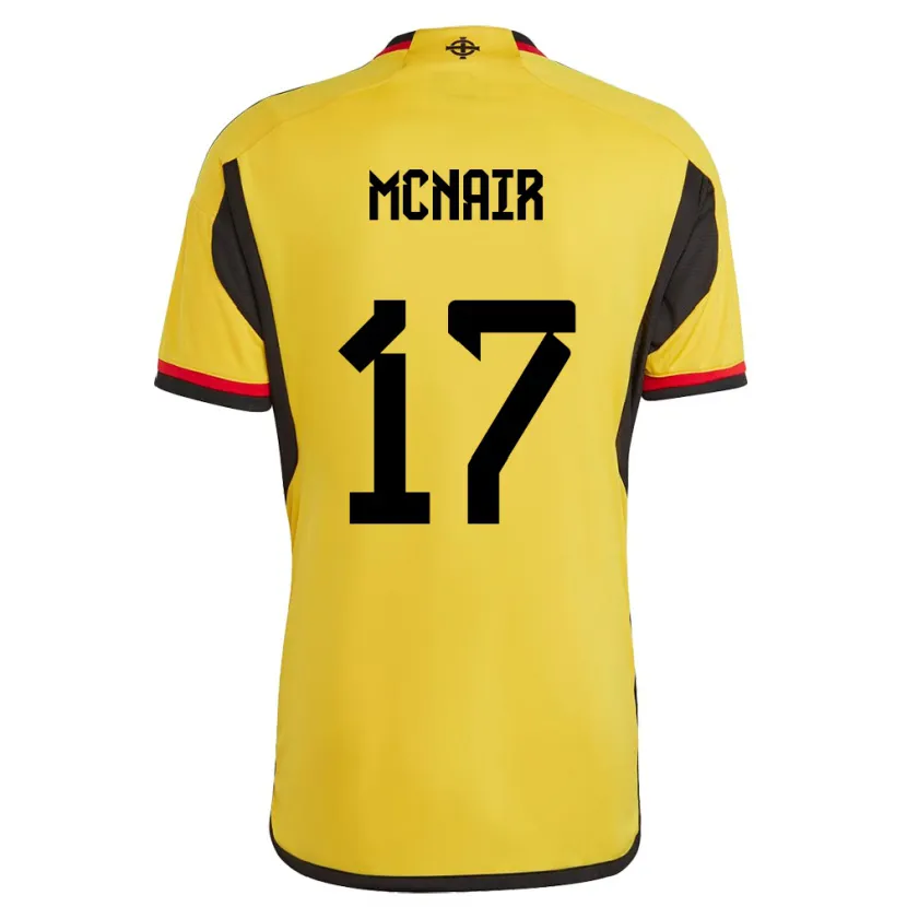 Danxen Femme Maillot Irlande Du Nord Paddy Mcnair #17 Blanc Tenues Extérieur 24-26 T-Shirt