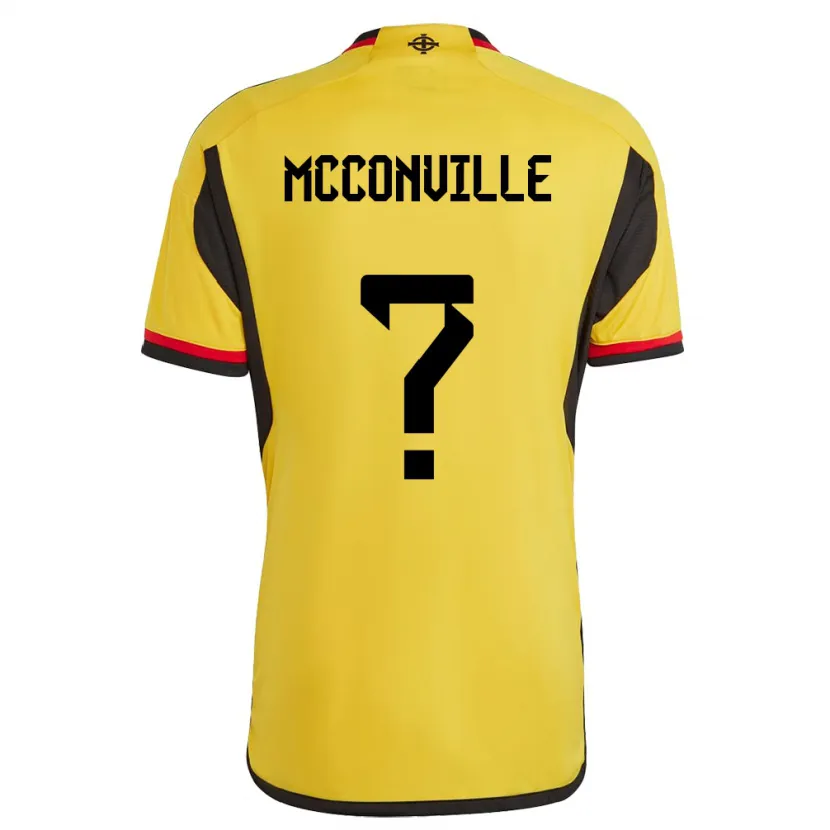 Danxen Femme Maillot Irlande Du Nord Ruairi Mcconville #0 Blanc Tenues Extérieur 24-26 T-Shirt