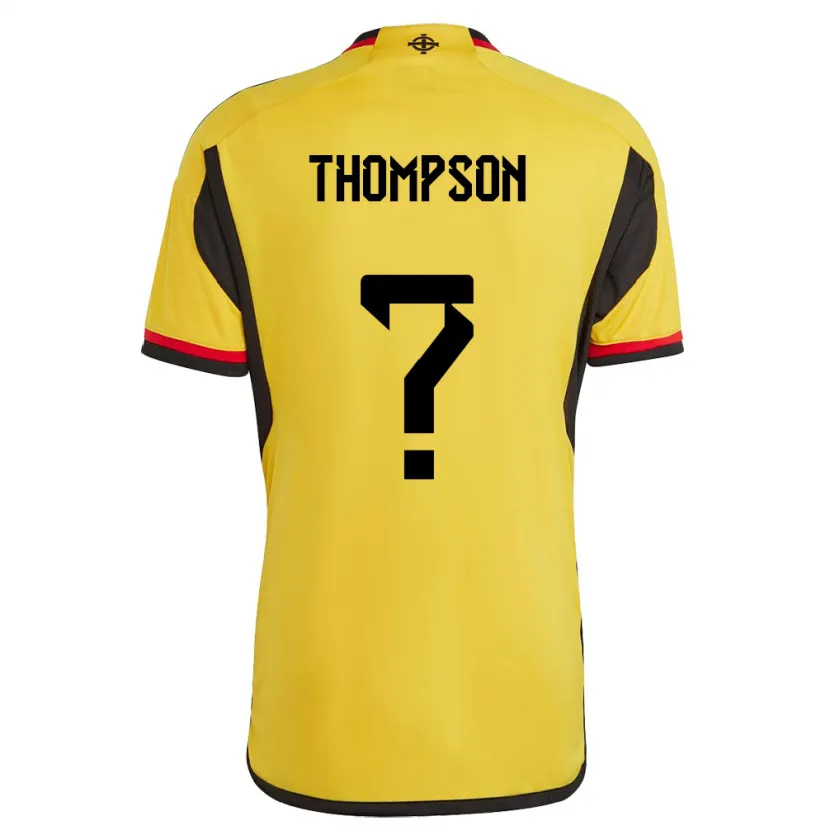 Danxen Femme Maillot Irlande Du Nord Kalum Thompson #0 Blanc Tenues Extérieur 24-26 T-Shirt