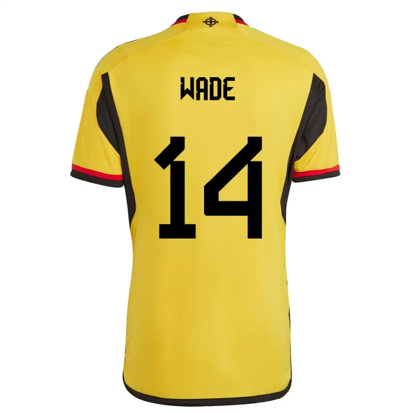 Danxen Femme Maillot Irlande Du Nord Lauren Wade #14 Blanc Tenues Extérieur 24-26 T-Shirt
