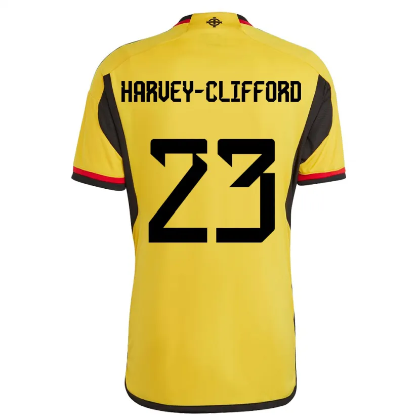Danxen Femme Maillot Irlande Du Nord Maddy Harvey-Clifford #23 Blanc Tenues Extérieur 24-26 T-Shirt