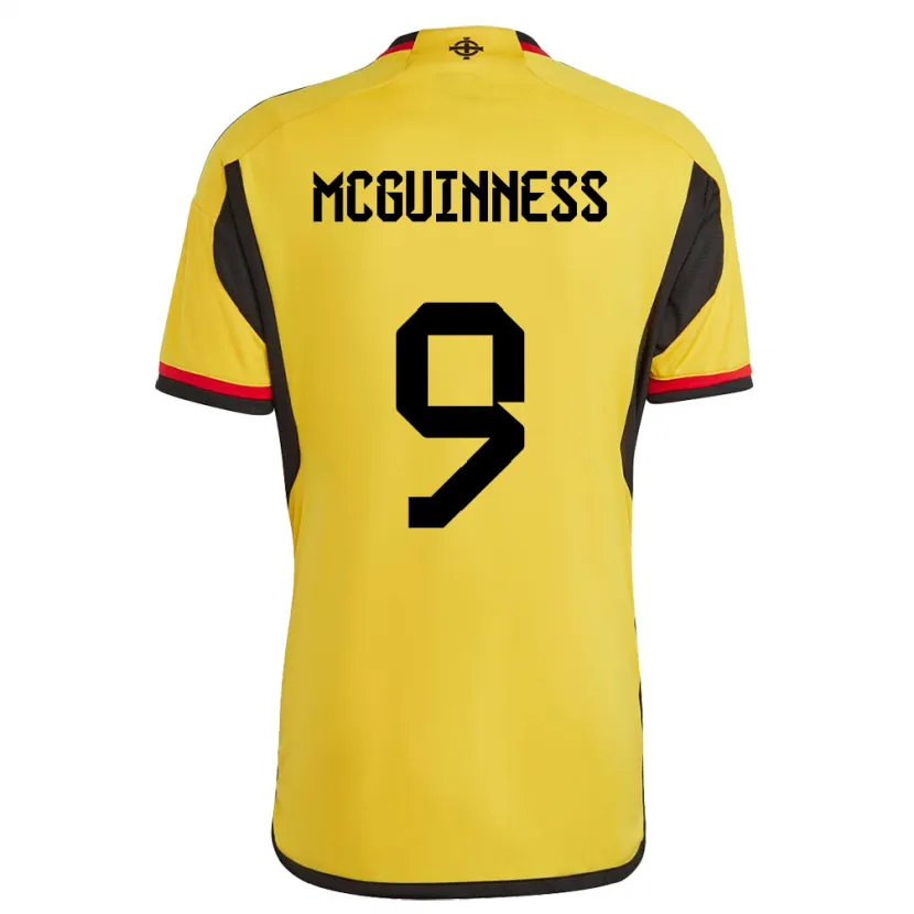 Danxen Femme Maillot Irlande Du Nord Kirsty Mcguinness #9 Blanc Tenues Extérieur 24-26 T-Shirt