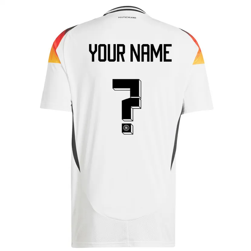Danxen Enfant Maillot Allemagne Votre Nom #0 Blanc Tenues Domicile 24-26 T-Shirt