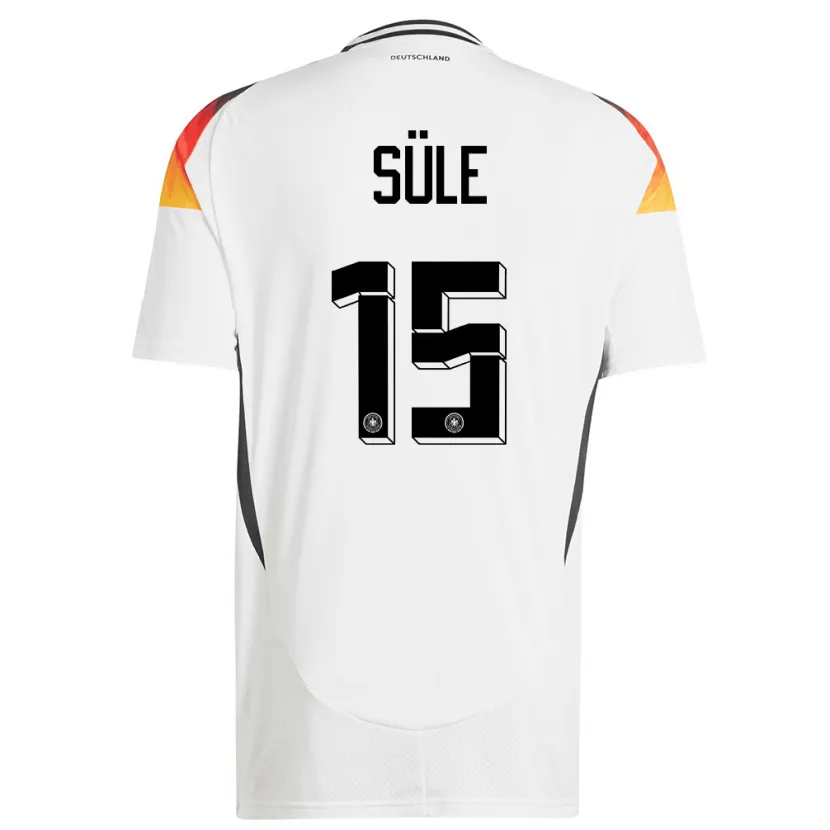 Danxen Enfant Maillot Allemagne Niklas Sule #15 Blanc Tenues Domicile 24-26 T-Shirt