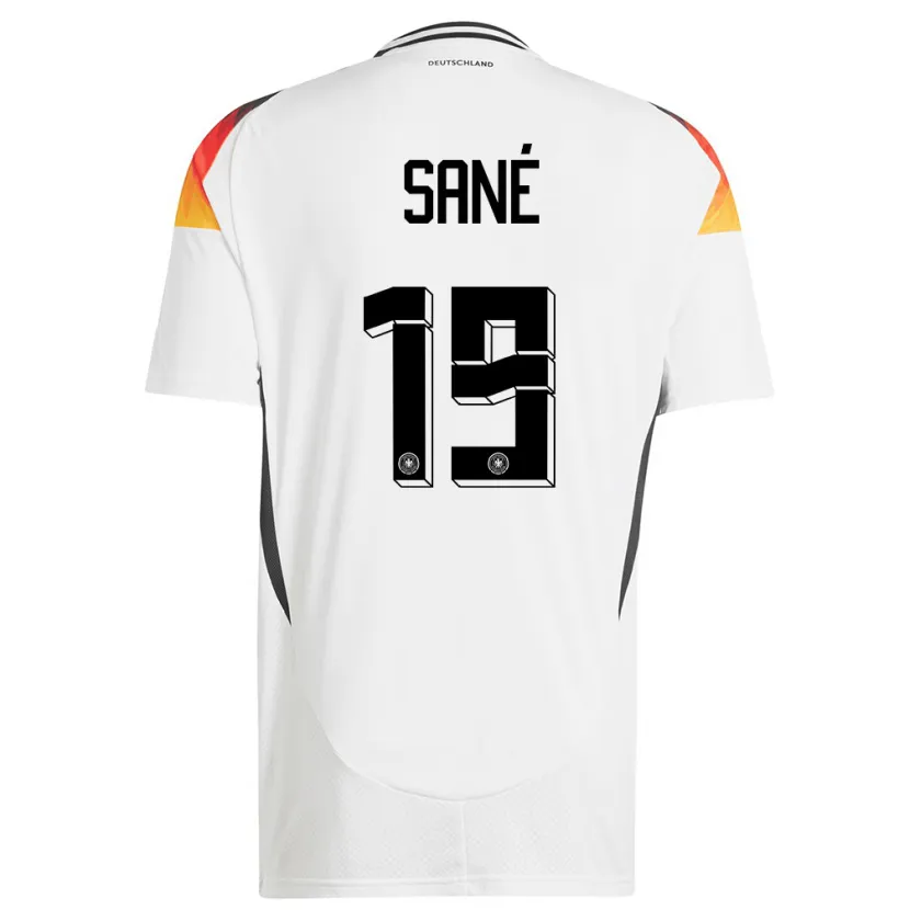Danxen Enfant Maillot Allemagne Leroy Sane #19 Blanc Tenues Domicile 24-26 T-Shirt