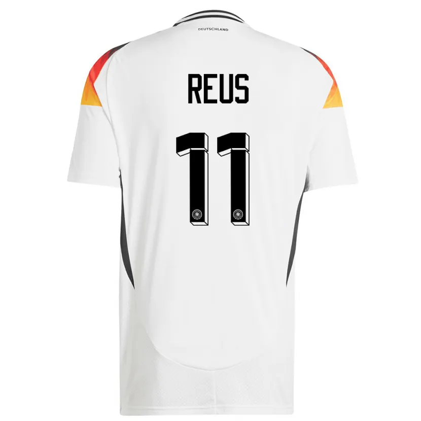 Danxen Enfant Maillot Allemagne Marco Reus #11 Blanc Tenues Domicile 24-26 T-Shirt