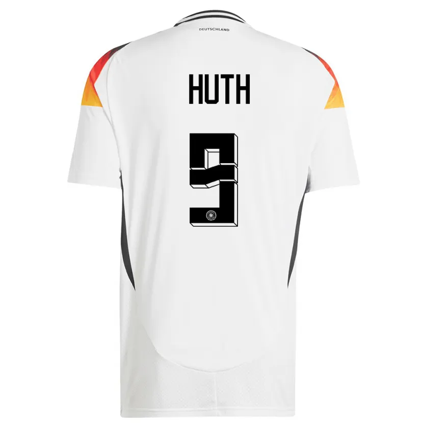 Danxen Enfant Maillot Allemagne Svenja Huth #9 Blanc Tenues Domicile 24-26 T-Shirt
