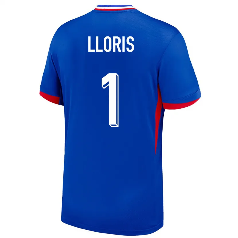 Danxen Enfant Maillot France Hugo Lloris #1 Bleu Tenues Domicile 24-26 T-Shirt