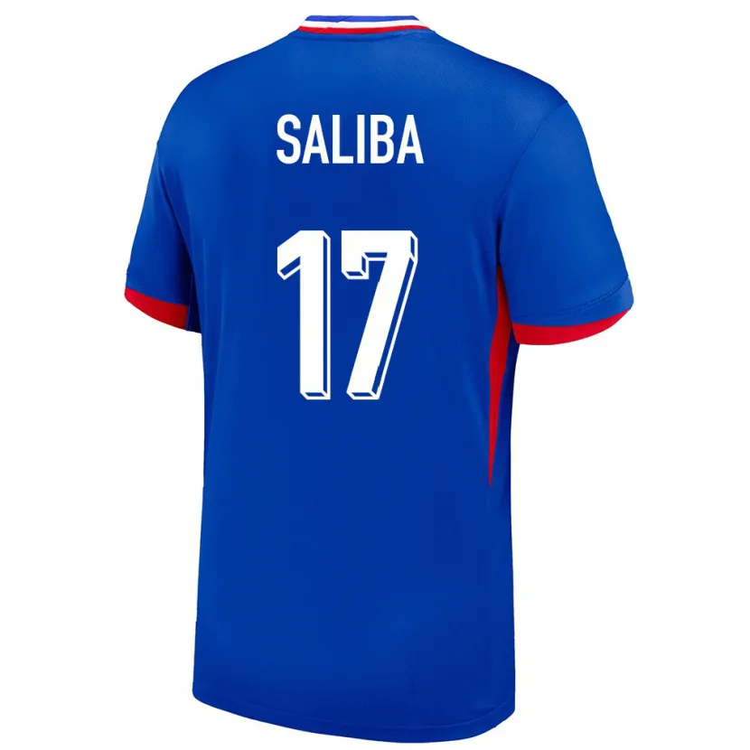 Danxen Enfant Maillot France William Saliba #17 Bleu Tenues Domicile 24-26 T-Shirt