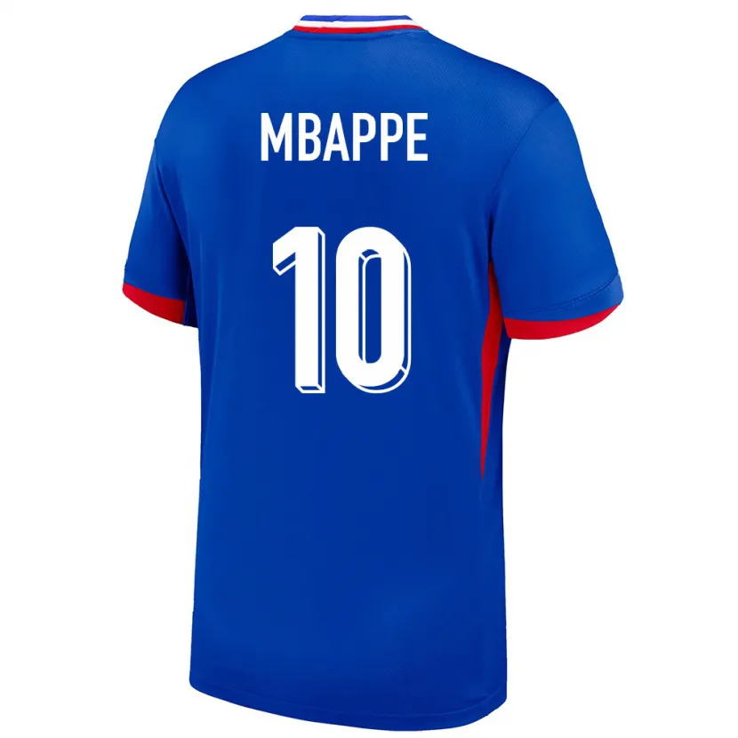 Danxen Enfant Maillot France Kylian Mbappe #10 Bleu Tenues Domicile 24-26 T-Shirt