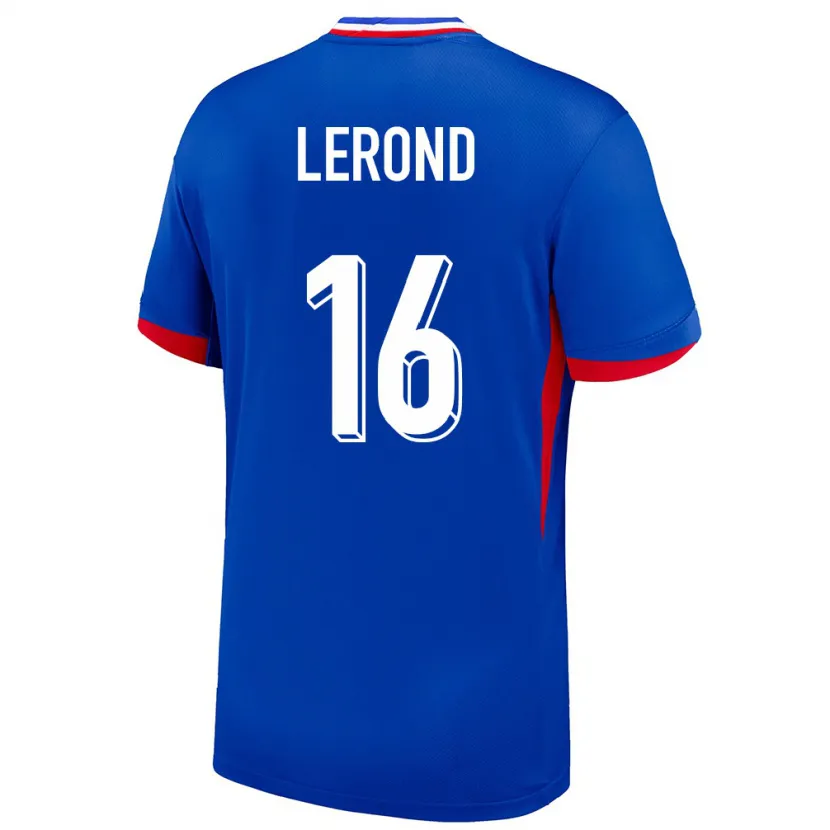 Danxen Enfant Maillot France Justine Lerond #16 Bleu Tenues Domicile 24-26 T-Shirt