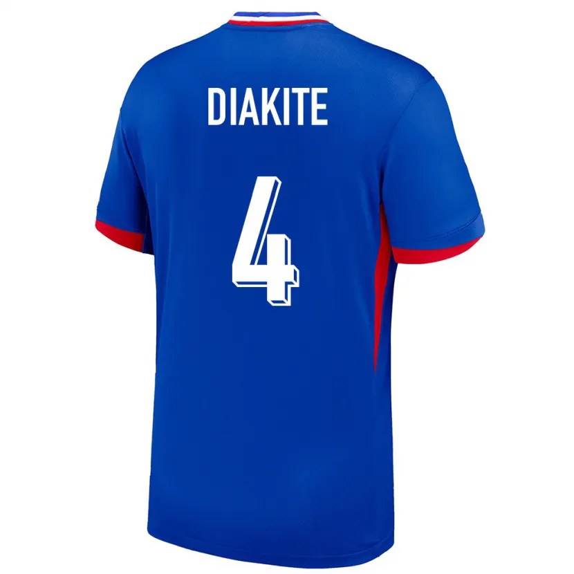 Danxen Enfant Maillot France Bafode Diakite #4 Bleu Tenues Domicile 24-26 T-Shirt