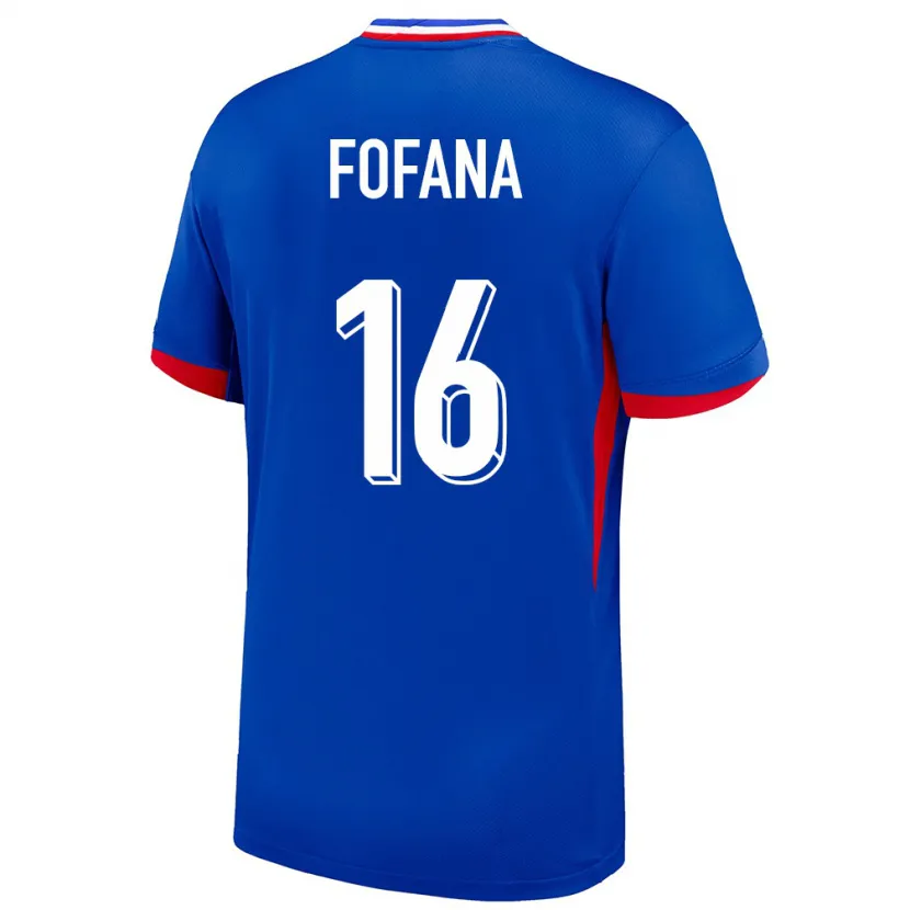 Danxen Enfant Maillot France Yahia Fofana #16 Bleu Tenues Domicile 24-26 T-Shirt