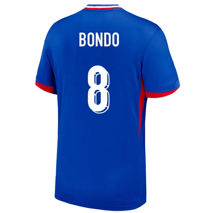 Danxen Enfant Maillot France Warren Bondo #8 Bleu Tenues Domicile 24-26 T-Shirt