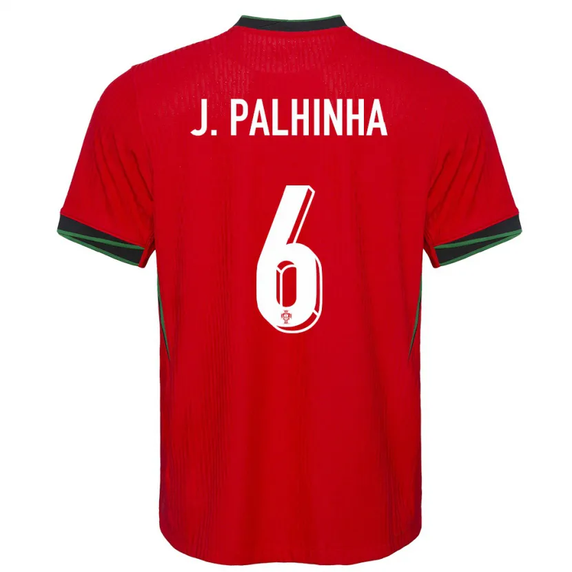 Danxen Enfant Maillot Portugal Joao Palhinha #6 Rouge Tenues Domicile 24-26 T-Shirt