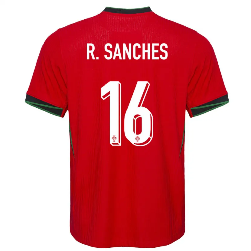 Danxen Enfant Maillot Portugal Renato Sanches #16 Rouge Tenues Domicile 24-26 T-Shirt