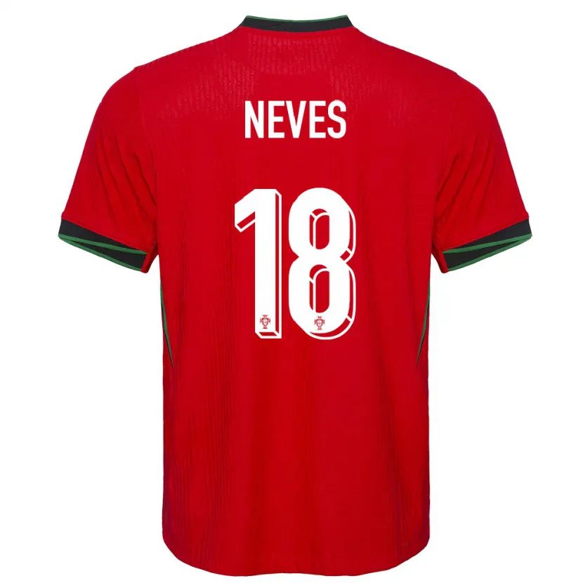 Danxen Enfant Maillot Portugal Ruben Neves #18 Rouge Tenues Domicile 24-26 T-Shirt