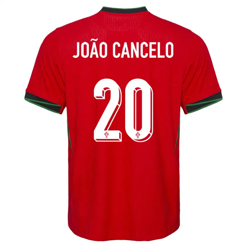 Danxen Enfant Maillot Portugal Joao Cancelo #20 Rouge Tenues Domicile 24-26 T-Shirt