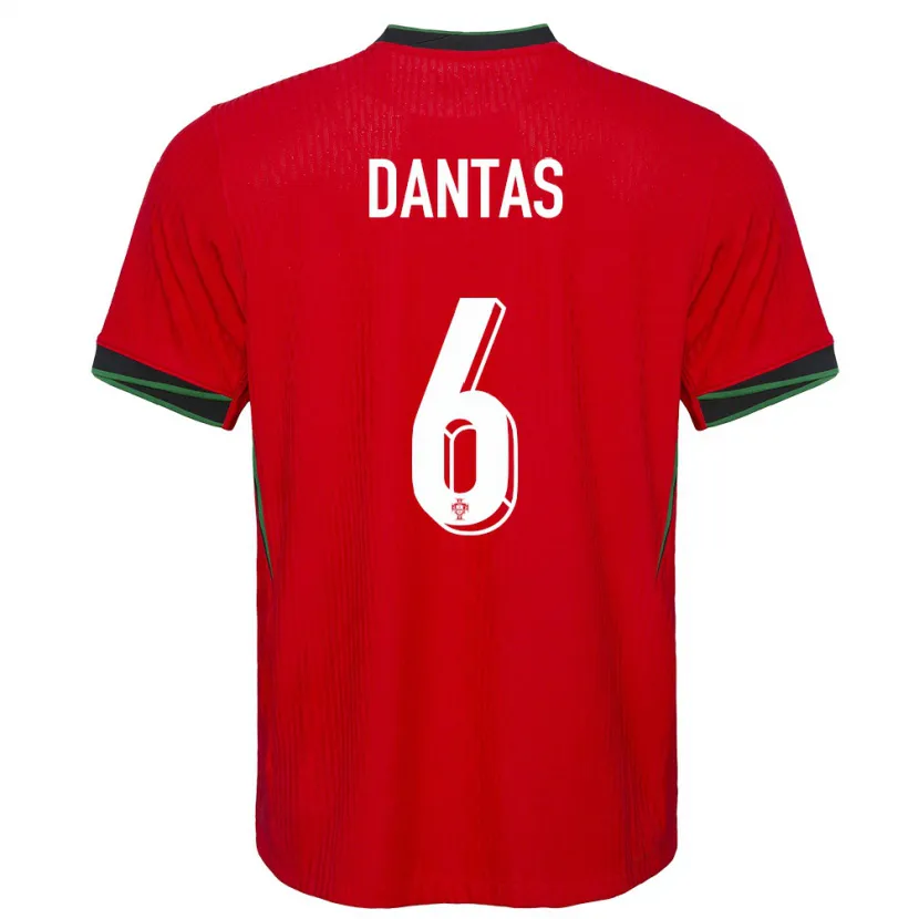 Danxen Enfant Maillot Portugal Tiago Dantas #6 Rouge Tenues Domicile 24-26 T-Shirt