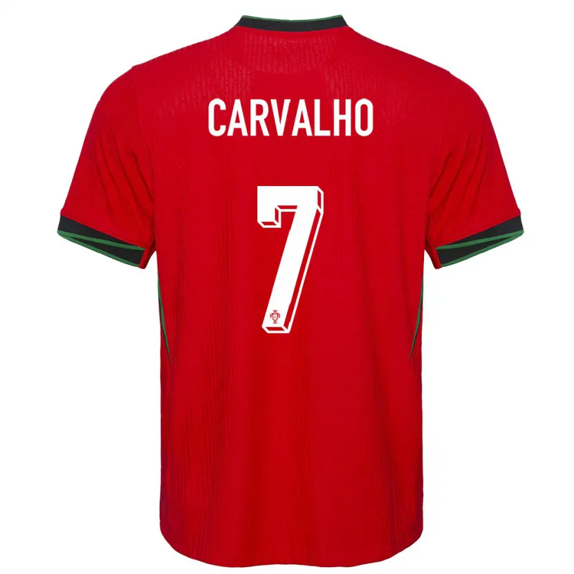 Danxen Enfant Maillot Portugal Fabio Carvalho #7 Rouge Tenues Domicile 24-26 T-Shirt