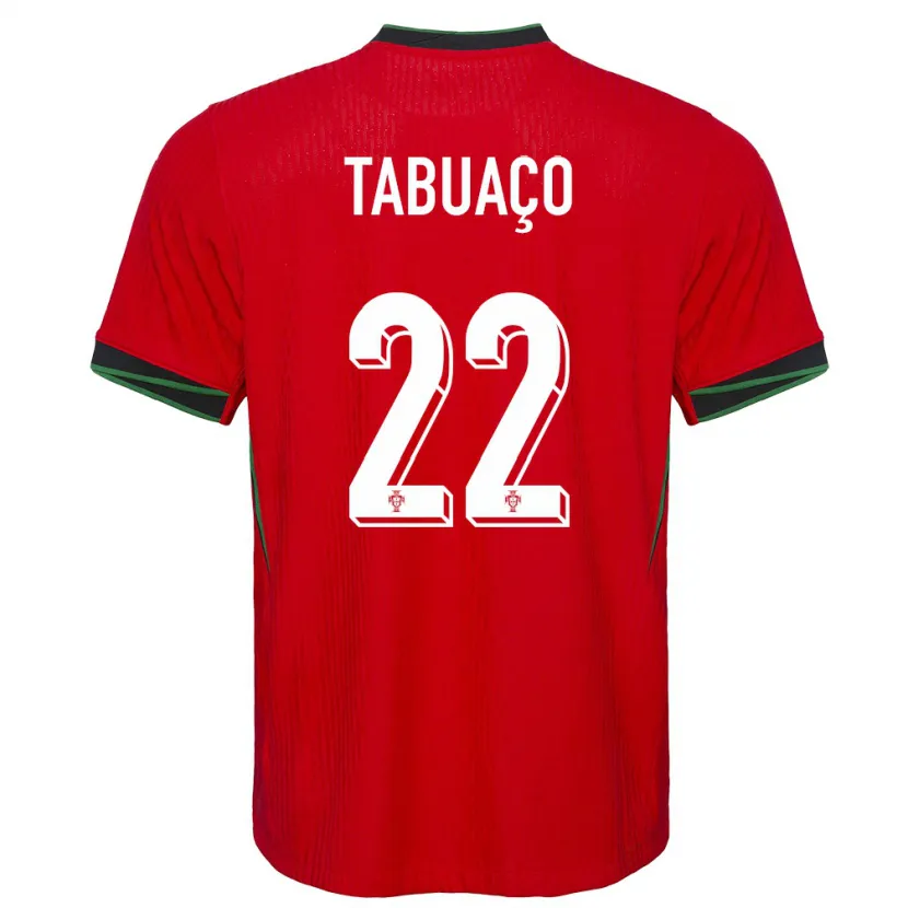 Danxen Enfant Maillot Portugal Goncalo Tabuaco #22 Rouge Tenues Domicile 24-26 T-Shirt