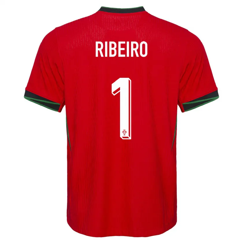 Danxen Enfant Maillot Portugal Goncalo Ribeiro #1 Rouge Tenues Domicile 24-26 T-Shirt