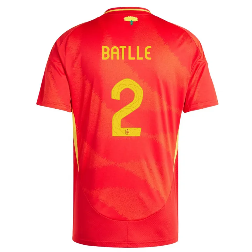 Danxen Enfant Maillot Espagne Ona Batlle #2 Rouge Tenues Domicile 24-26 T-Shirt