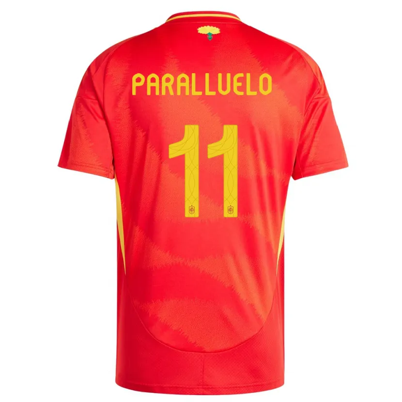 Danxen Enfant Maillot Espagne Salma Paralluelo #11 Rouge Tenues Domicile 24-26 T-Shirt