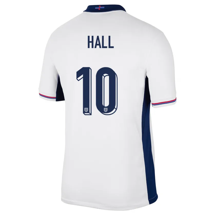 Danxen Enfant Maillot Angleterre George Hall #10 Blanc Tenues Domicile 24-26 T-Shirt