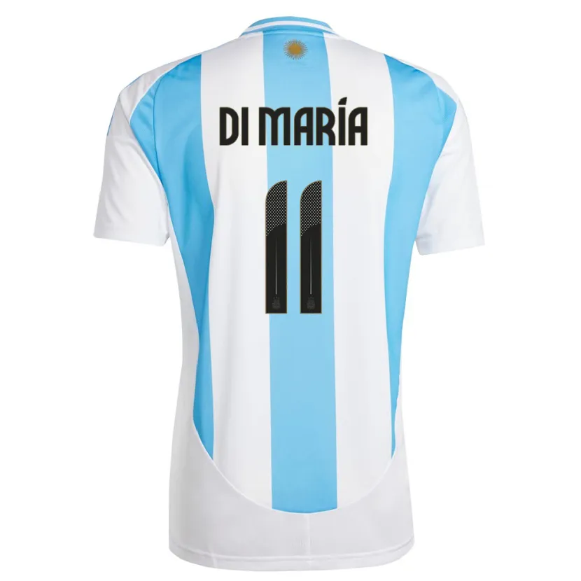 Danxen Enfant Maillot Argentine Angel Di Maria #11 Blanc Bleu Tenues Domicile 24-26 T-Shirt