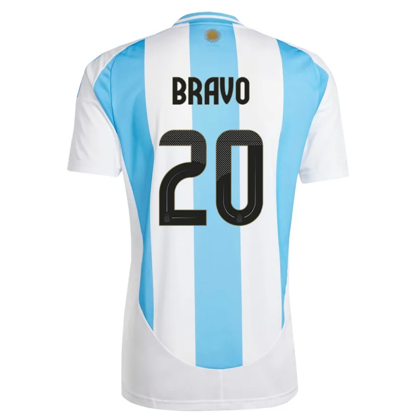 Danxen Enfant Maillot Argentine Ruth Bravo #20 Blanc Bleu Tenues Domicile 24-26 T-Shirt