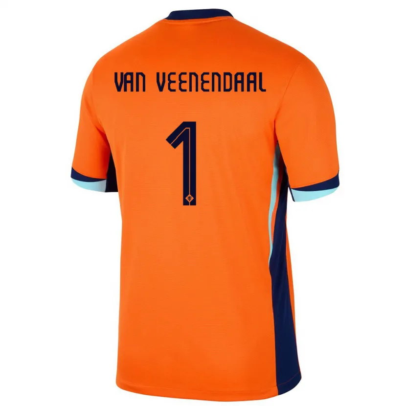 Danxen Enfant Maillot Pays-Bas Sari Van Veenendaal #1 Orange Tenues Domicile 24-26 T-Shirt