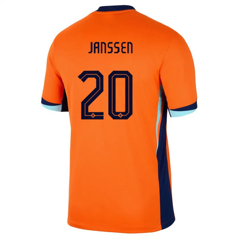 Danxen Enfant Maillot Pays-Bas Dominique Janssen #20 Orange Tenues Domicile 24-26 T-Shirt
