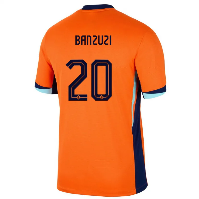Danxen Enfant Maillot Pays-Bas Ezechiel Banzuzi #20 Orange Tenues Domicile 24-26 T-Shirt